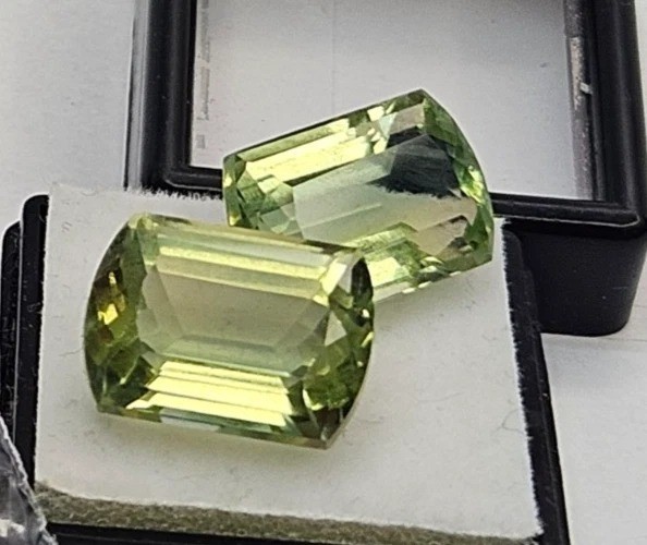 Tourmaline 19.35 Ct Cushion Cut Bi-Colour Gemstone Pair For Earrings