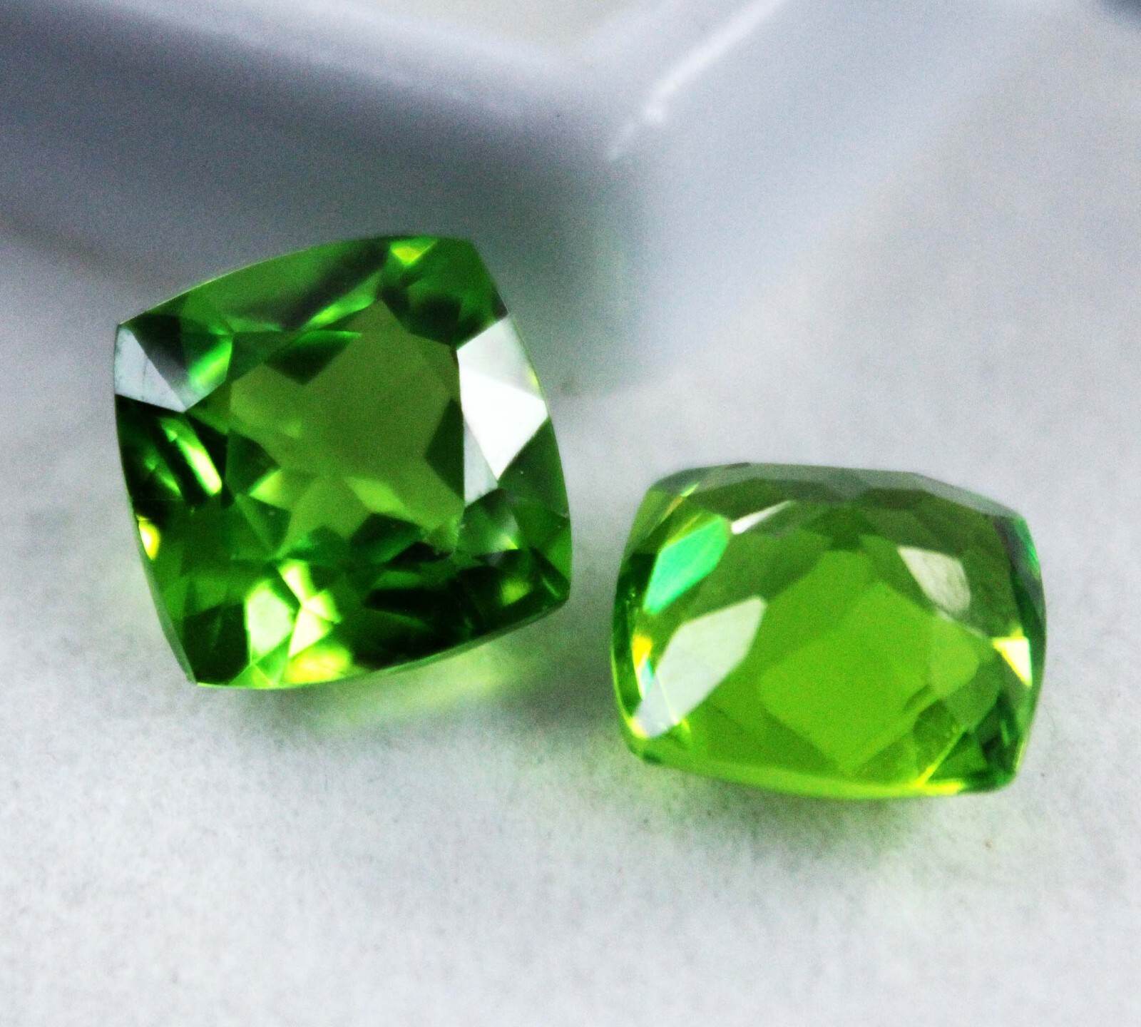 9.70 Ct Natural Green Peridot Cushion Shape CERTIFIED Rare Loose Gemstone