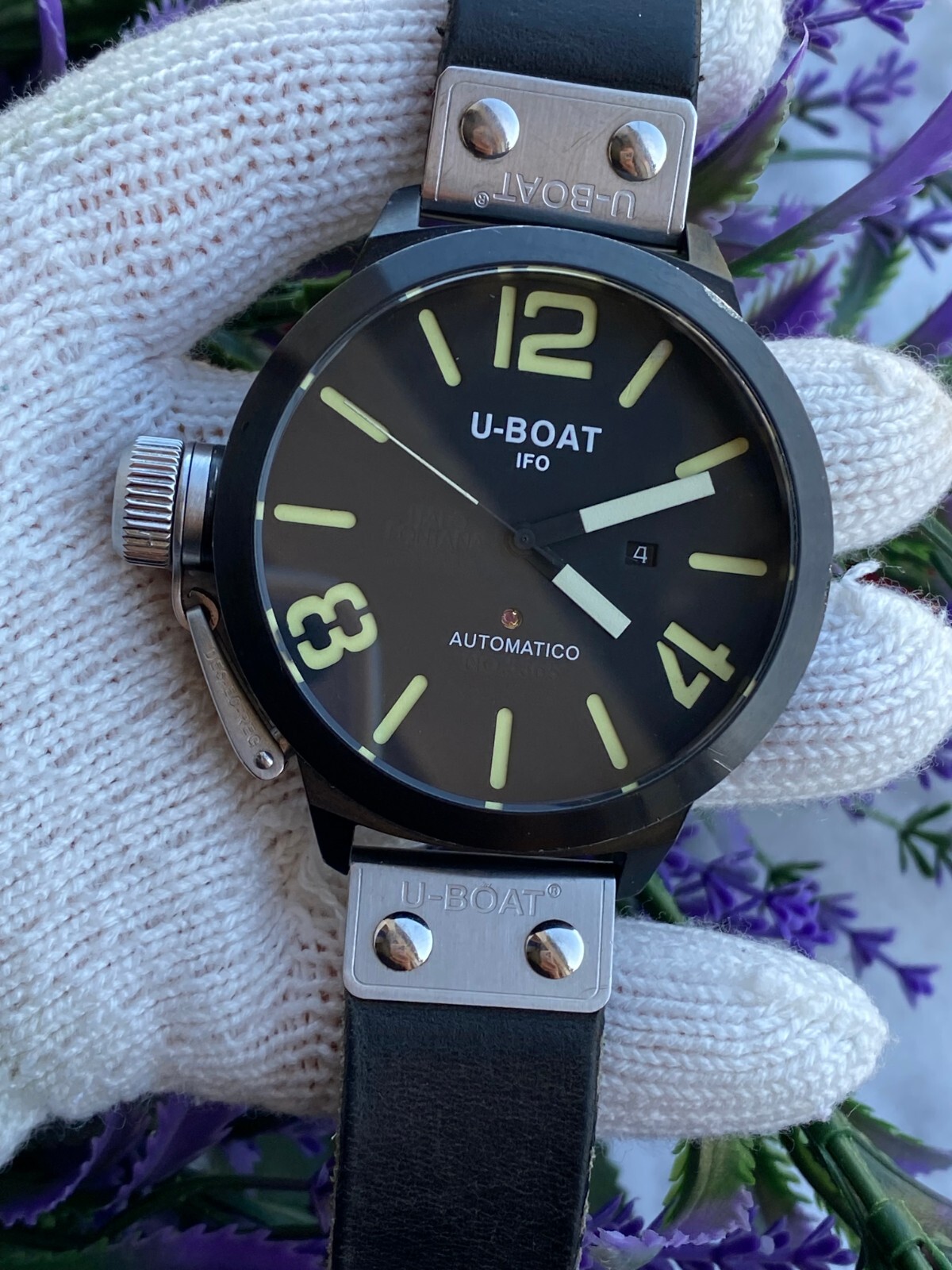U Boat Automatic Watch Italo Fontana Mens 52mm Black No.5356