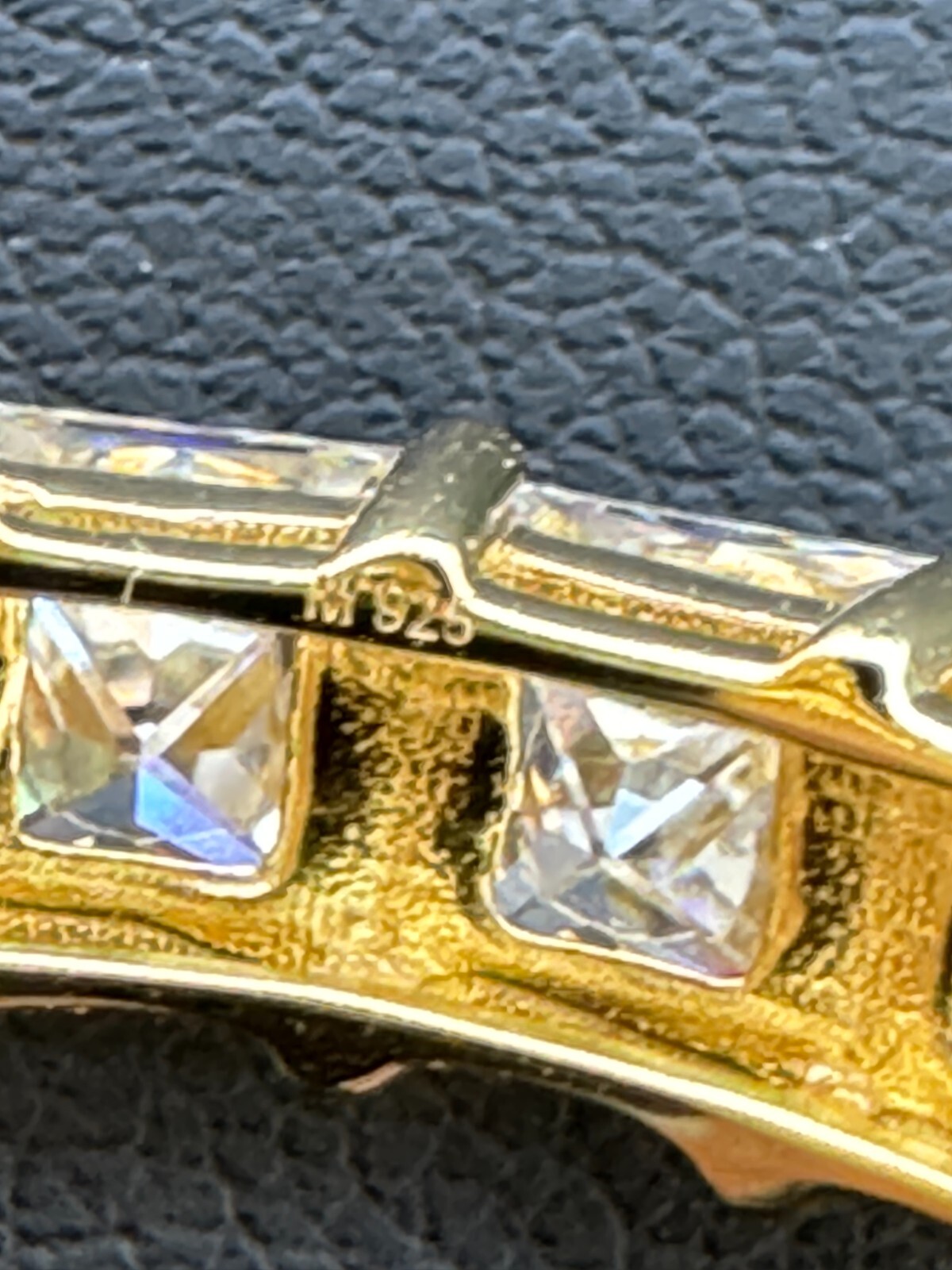Real Princess Cut Moissanite Eternity Band Wedding Ring 14k Gold Over 925 Silver