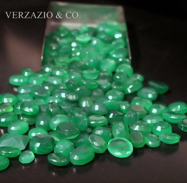 500 CARAT GREEN ONYX LOOSE GEMSTONE LOT INSTEAD PERFECT OVAL FACETS GEMS OVALISH