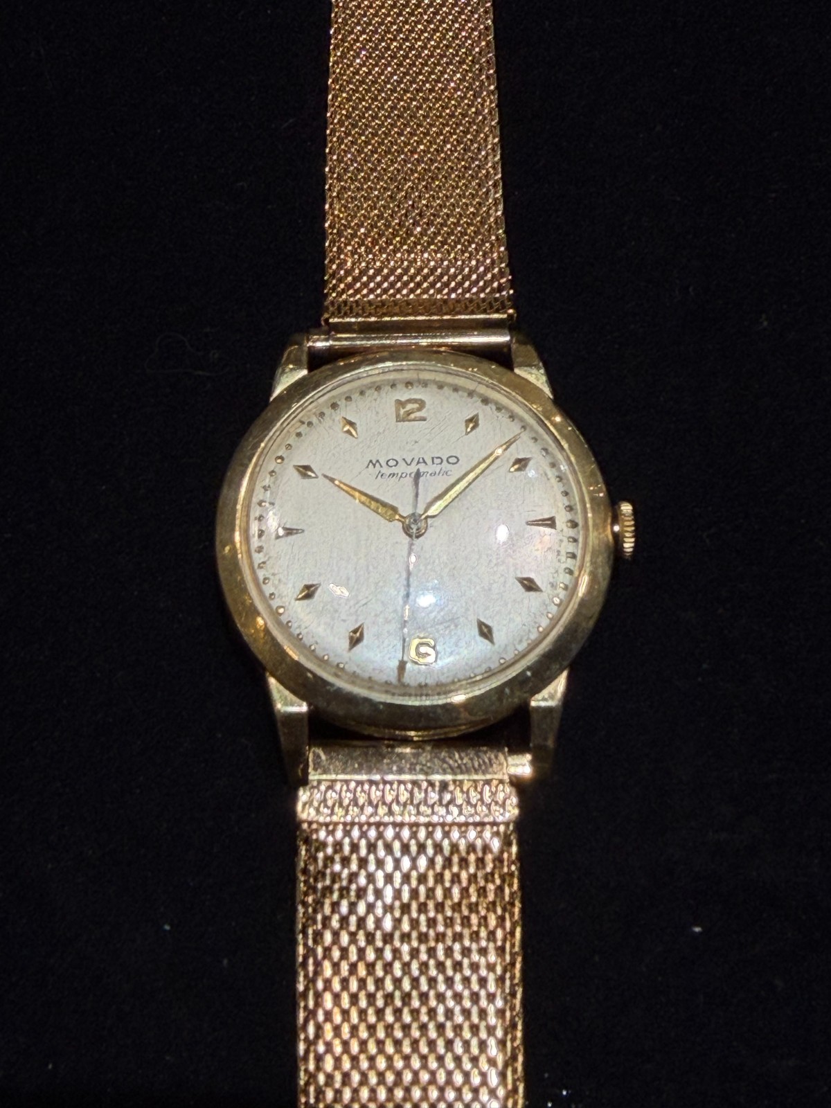 Vintage Movado Tempomatic Stamped 14K Gold Filled Mechanical Automatic Watch