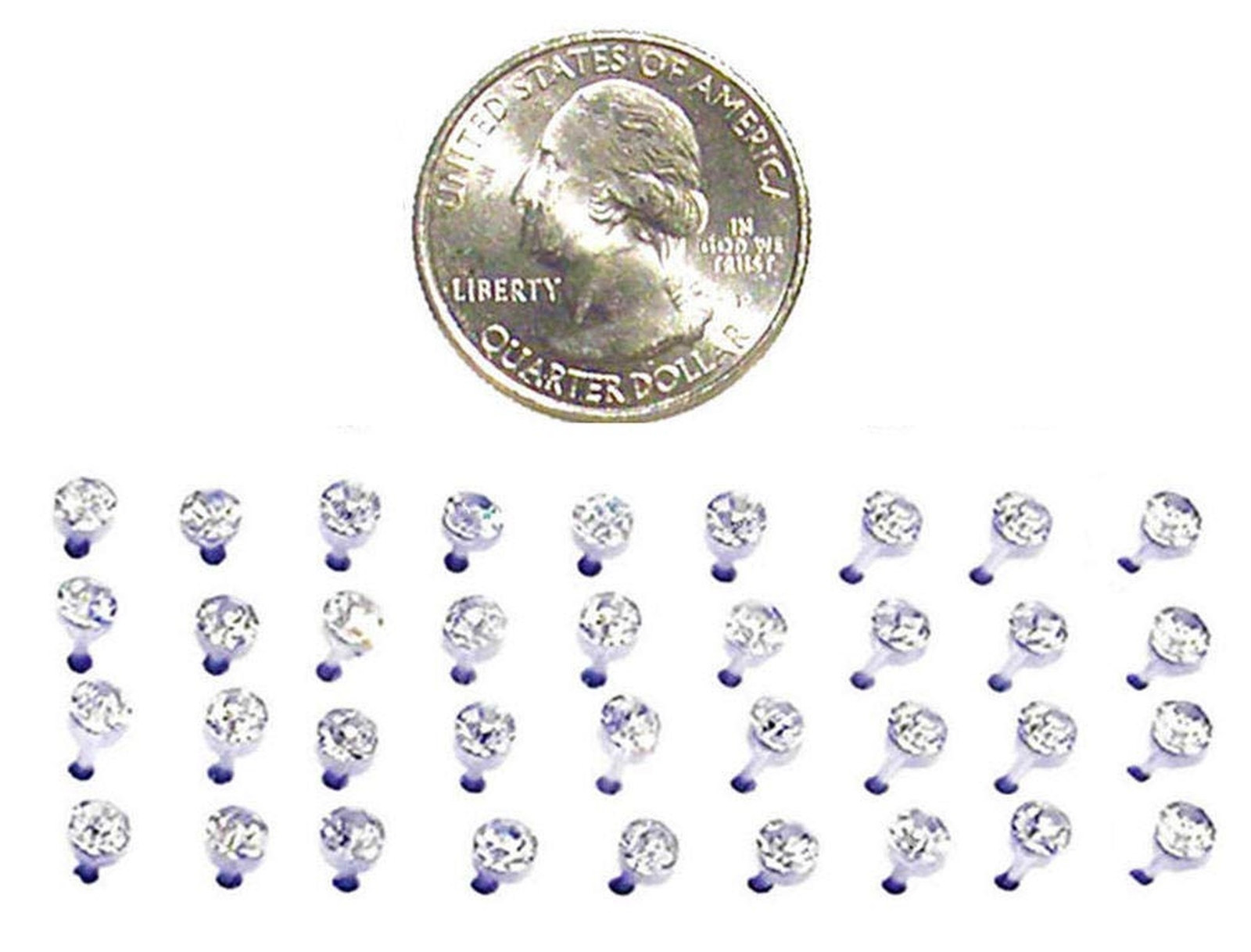 18 to 54 Pairs Multi Colors Clear Crystal Acrylic Nylon Plastic Posts Medical…