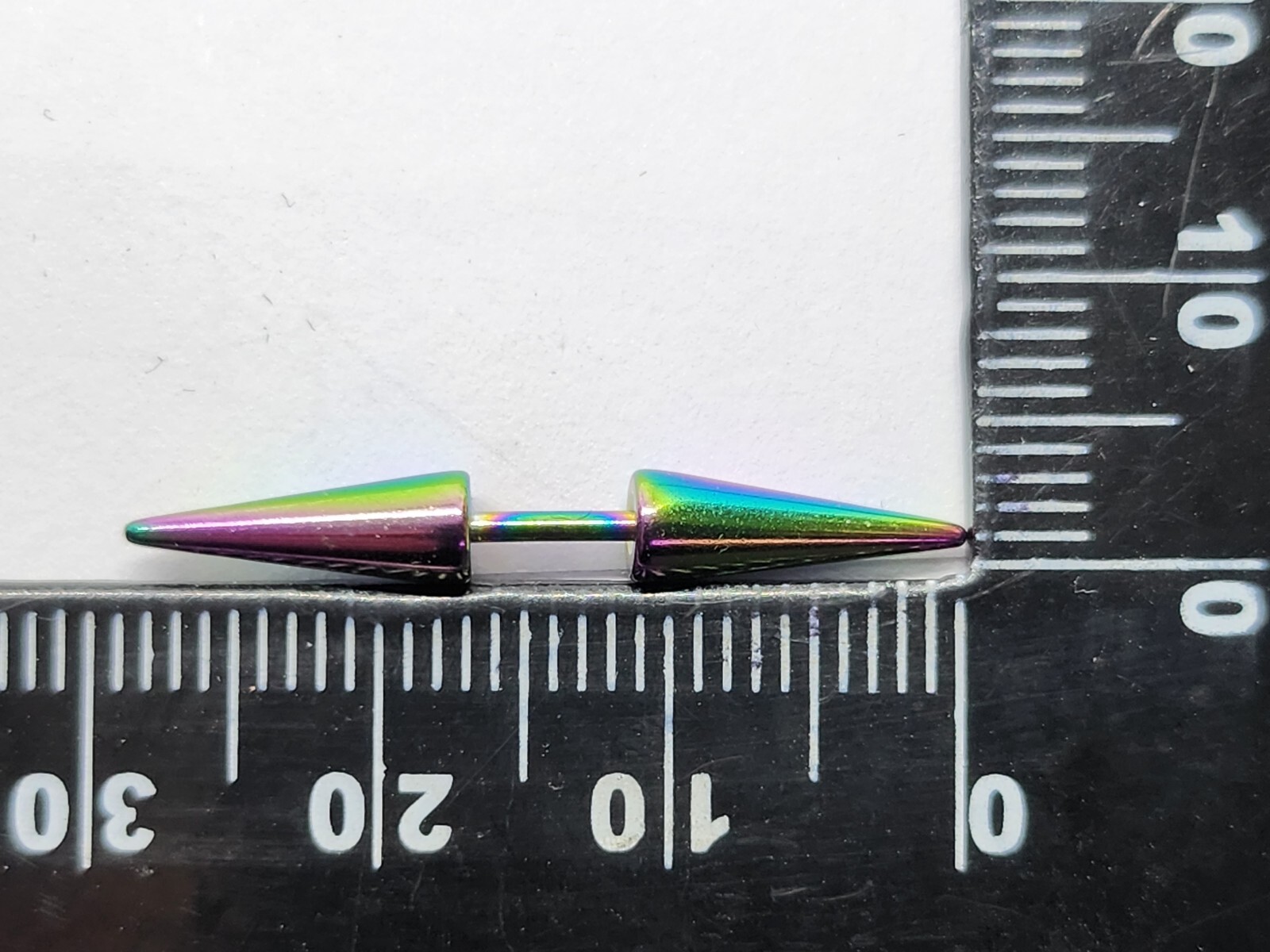 Spike Stud Barbell 18 Gauge (1mm) Rainbow Septum Piercing Earring Body Jewellery