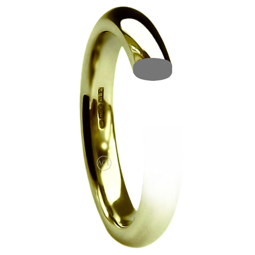 9ct Yellow Gold Court Wedding Rings 2mm 3mm 4mm 5mm 6mm 375 UK HM X Heavy Band