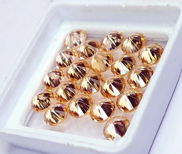 16 Pcs Natural Padparadscha Sapphire Round Cut GGI Certified Loose Gemstone