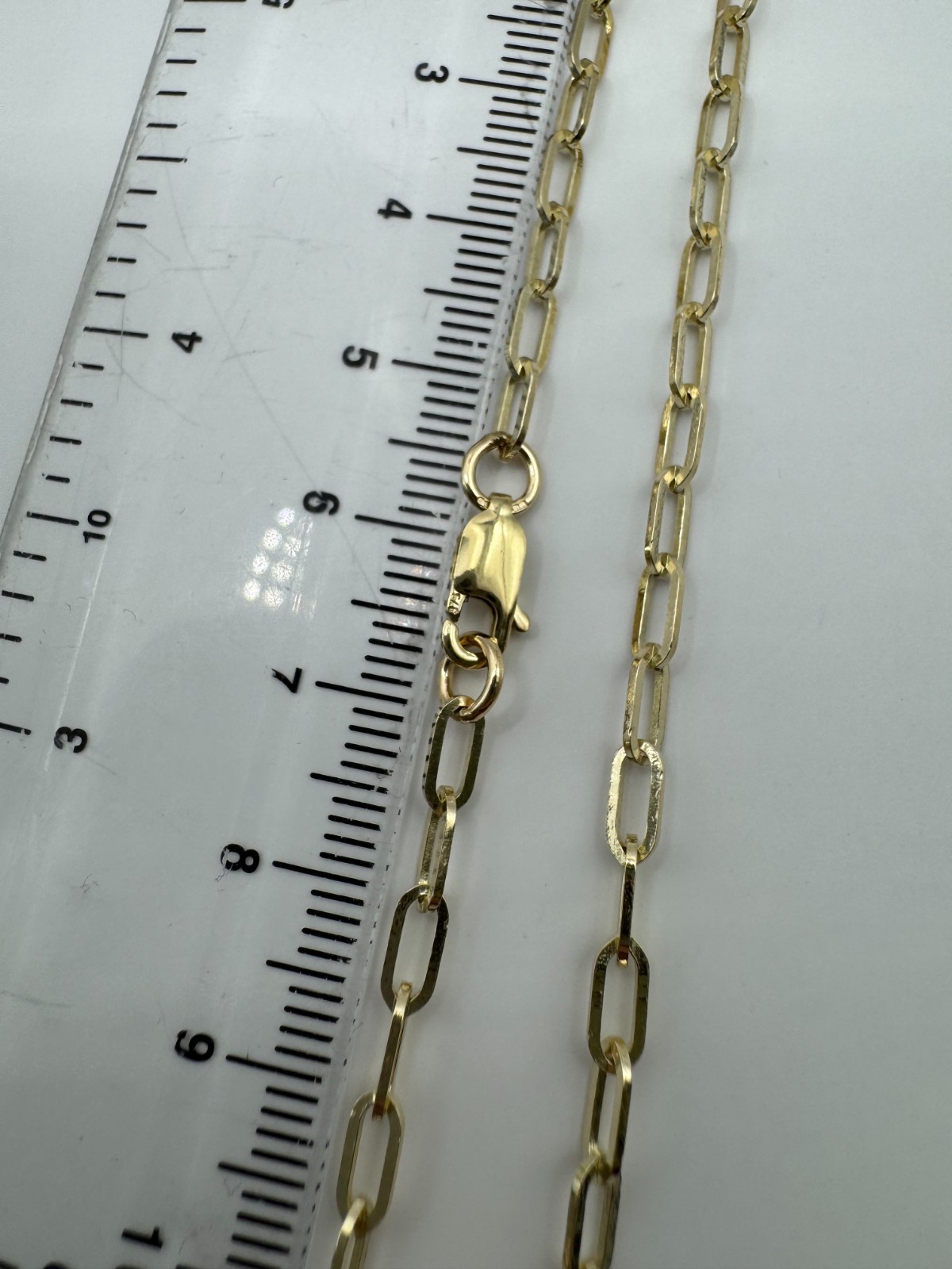 9ct Yellow Gold 2.6mm Solid Paper Link Necklace Length 20″ Inches (AGSQTL75)
