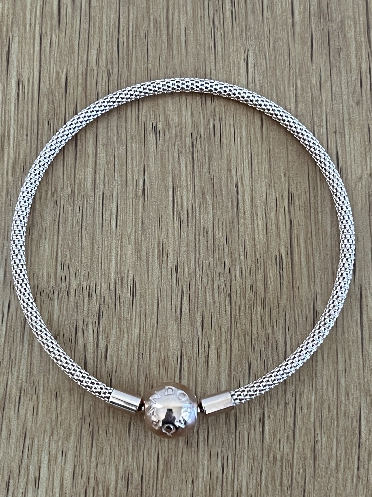 PANDORA Mesh Rose Gold Bracelet – 586543-19 – 7.5 Inches/19 cm – NEW!