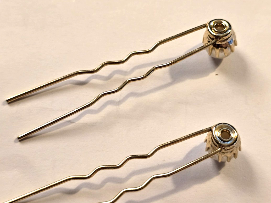 WEDDING PROM SPECIAL OCCASION (2) PEARL HAIR PINS
