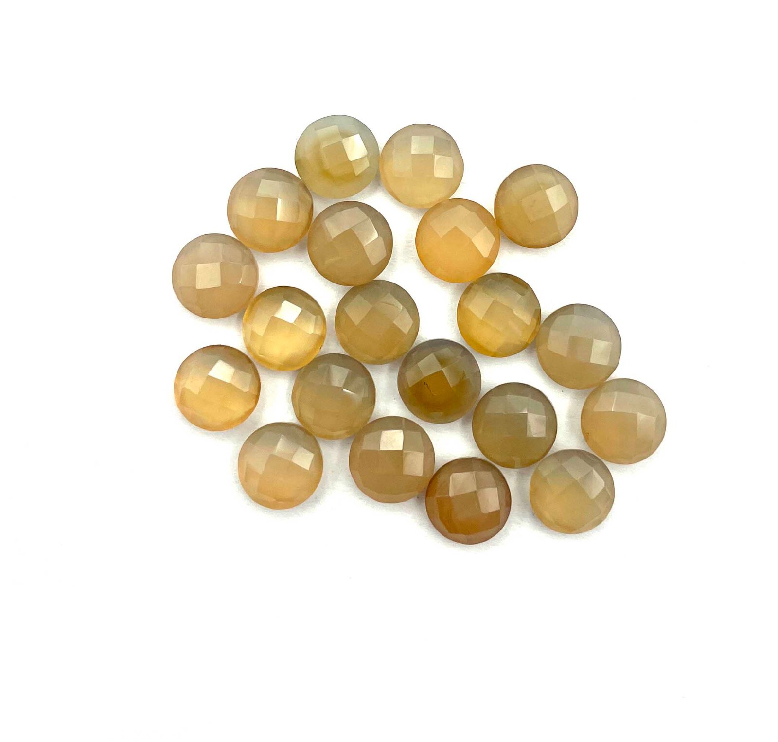 Natural Chalcedony Round Cut Loose Gemstone Lot 20 Pcs 8 MM 34 CT