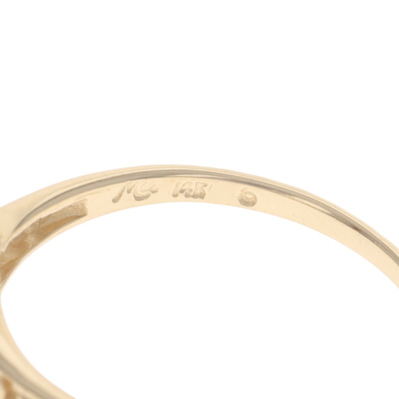 Yellow Gold Lab-Created Spinel Solitaire Ring – 14k Oval .30ct