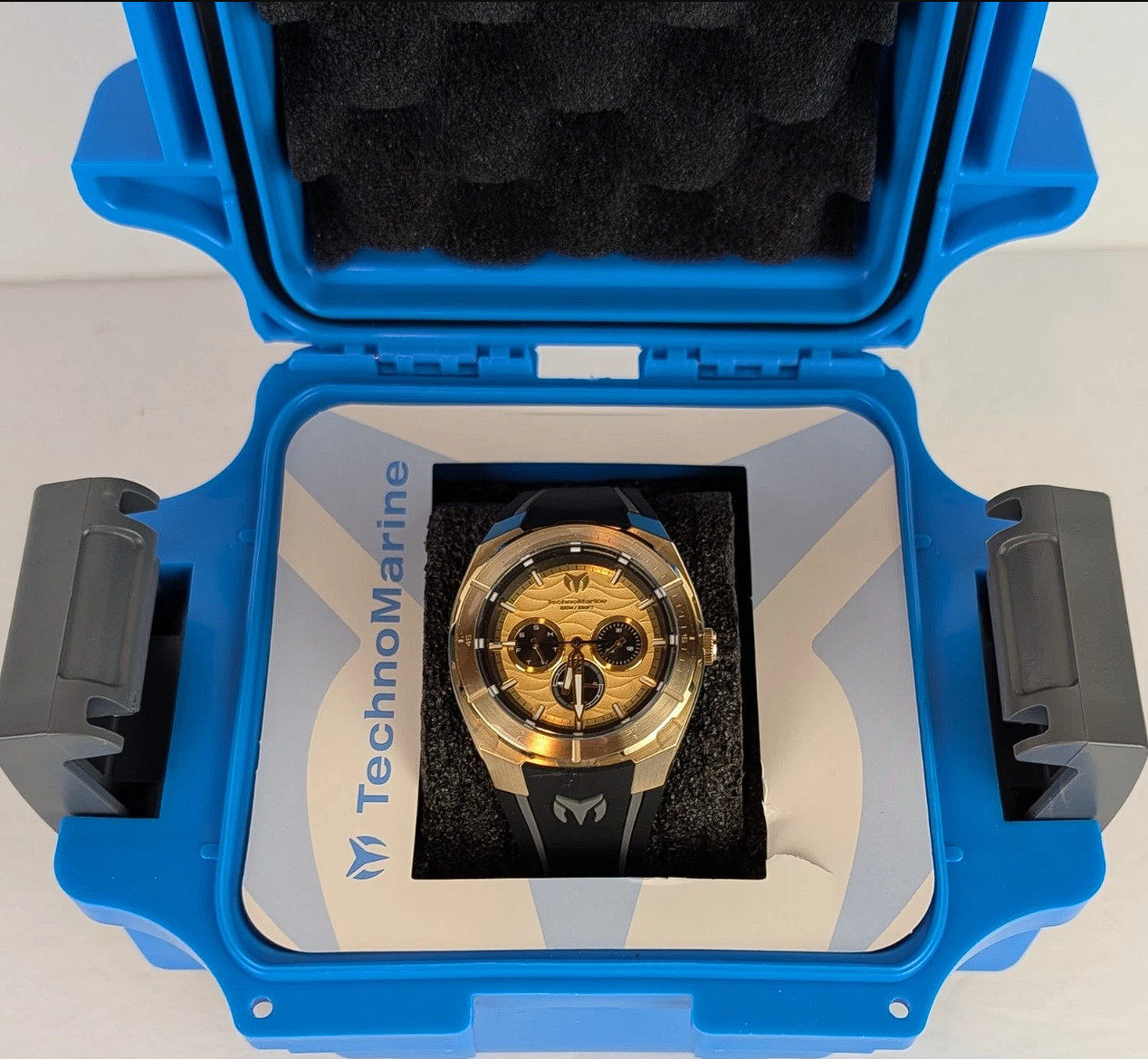 🔥 NEW TechnoMarine Cruise Legend Men’s Watch 43mm GOLD GREY BLACK TM-125025 🔥
