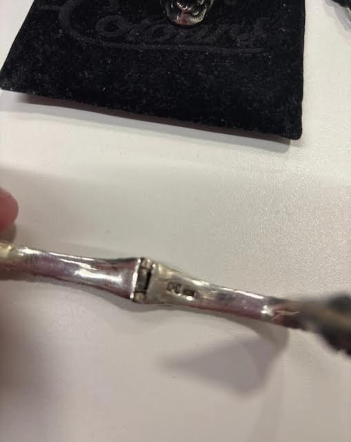 Clocks and Colours Silver Bracelet Night Shift 925 Serling Crow Bangle