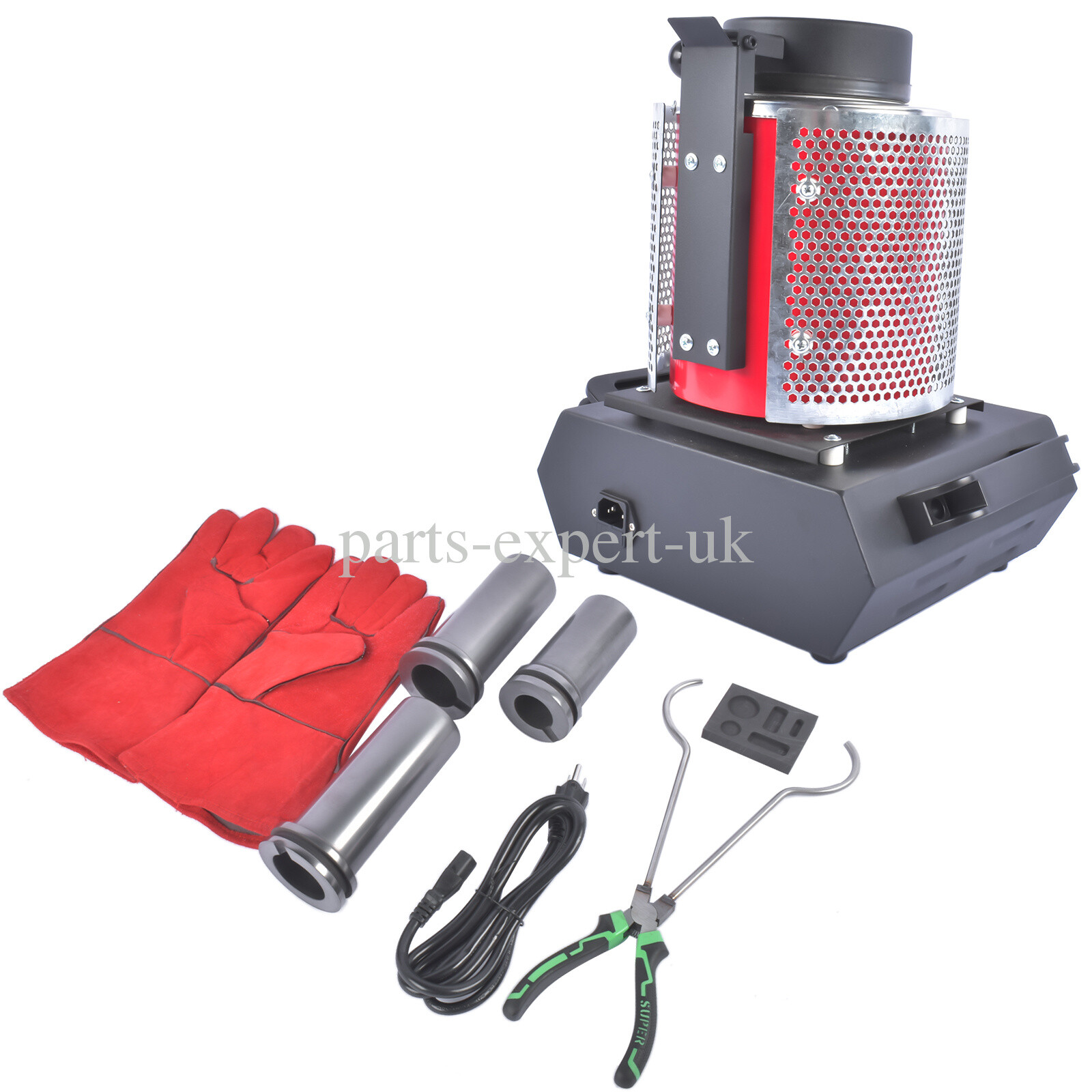 Electric Gold Melting Furnace with Graphite Crucible & Ingot Mold 1150°C/2102°F