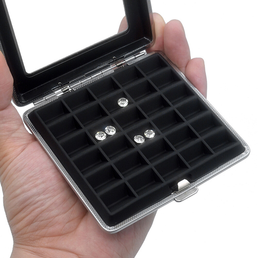30 Grids Loose Diamond Gems Storage Box Gemstone Display Case Holder Collection