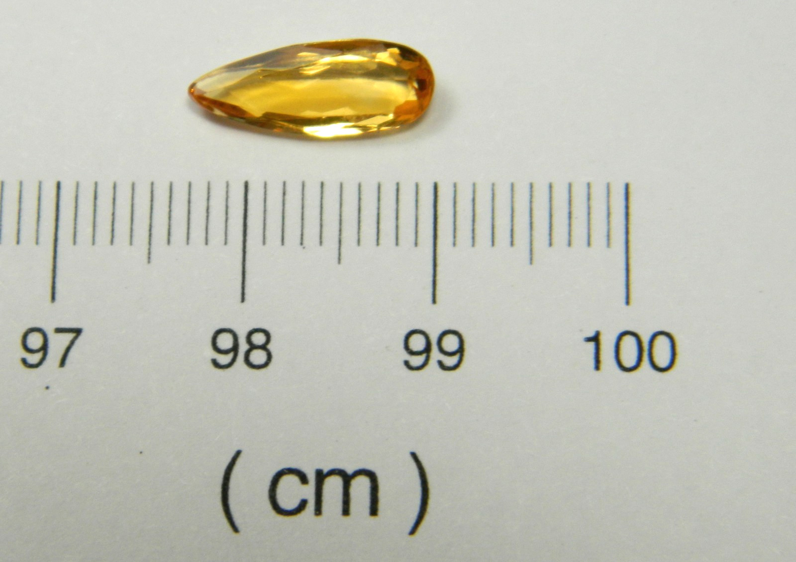 Imperial Topaz 1.91 Ct Clarity IF Pear Cut Natural Golden Brazil I190