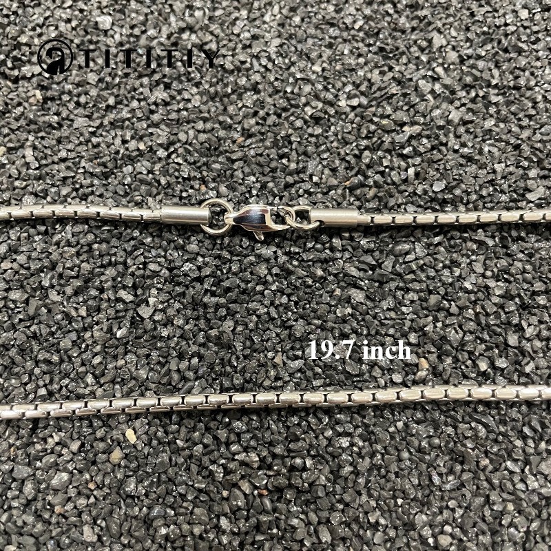 Wide 2.2mm Pure Titanium Snake Bone Chain Ultralight Anti-allergy Clavicle chain