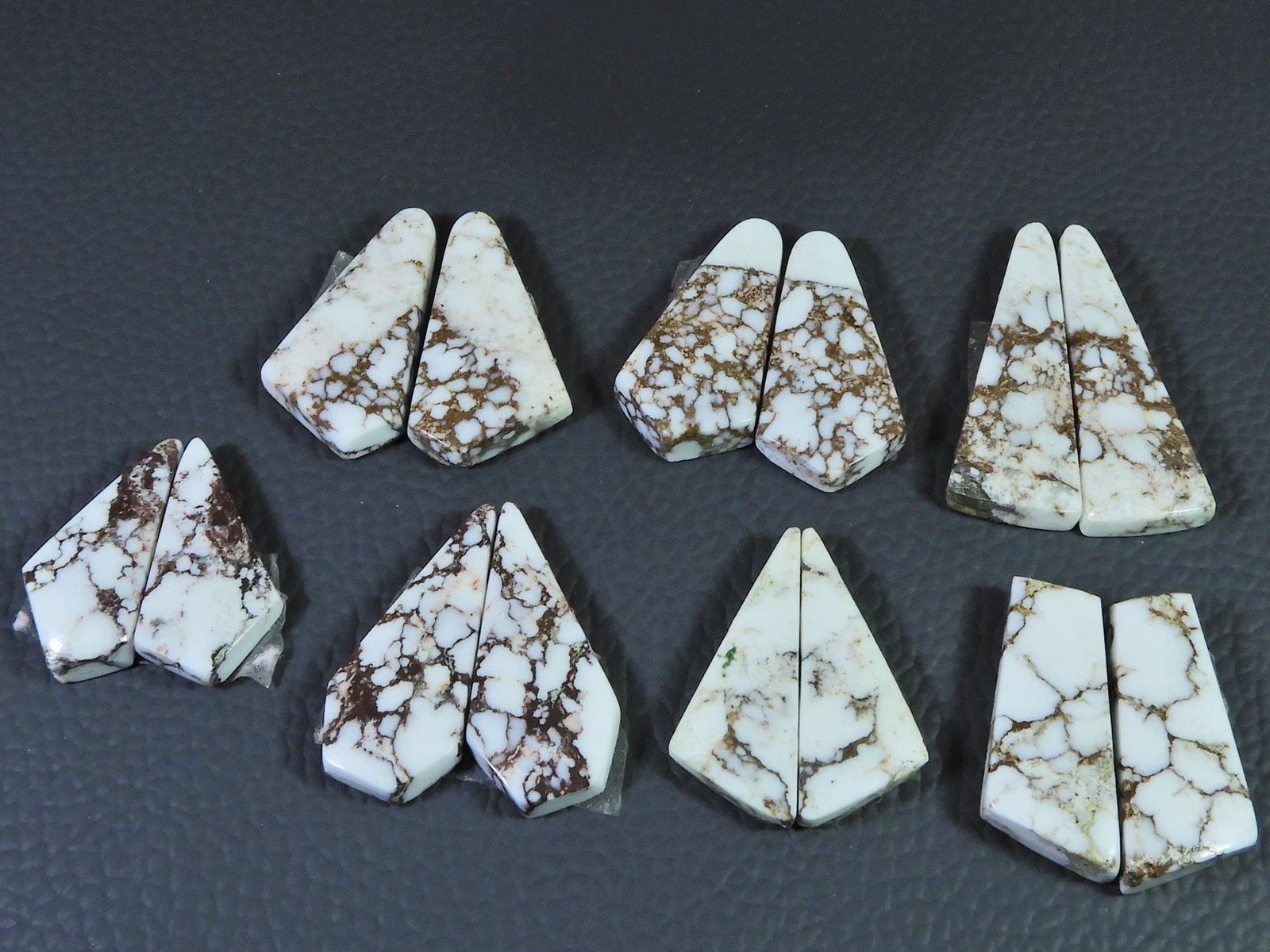 191Cts. Natural Wild horse Jasper Fancy Cabochon Loose Gemstone 7Pair Lot
