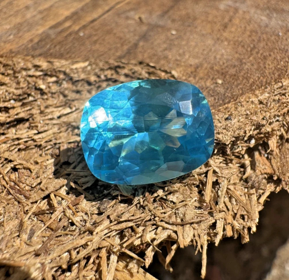 11.70 Ct Natural Certified Paraiba Tourmaline Blue Cushion Cut Loose Gemstone A+