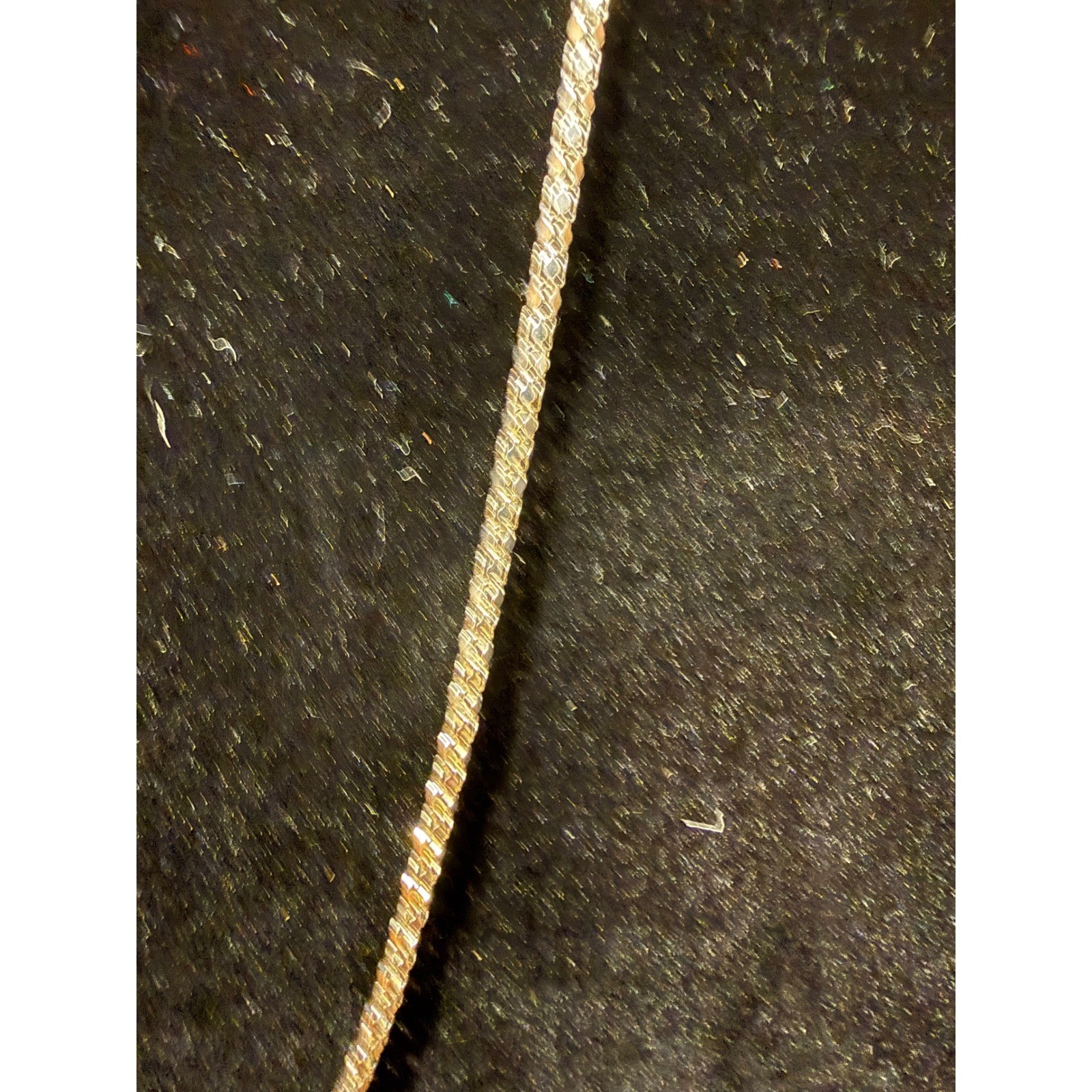 925 Sterling Silver Diamond Cut Snake Chain Necklace 36″ Long 4g Italy