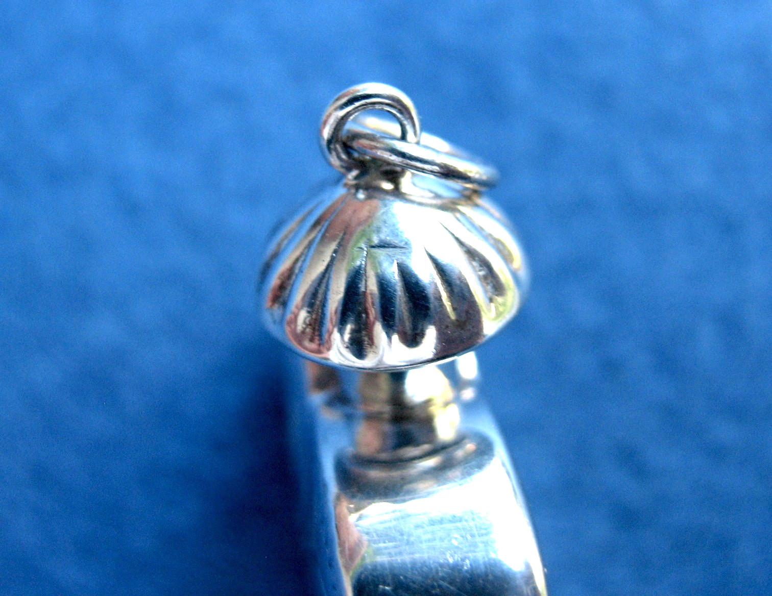 Vintage Sterling Silver Perfume /Scent Bottle Heart Pendant 1.5″ Drop
