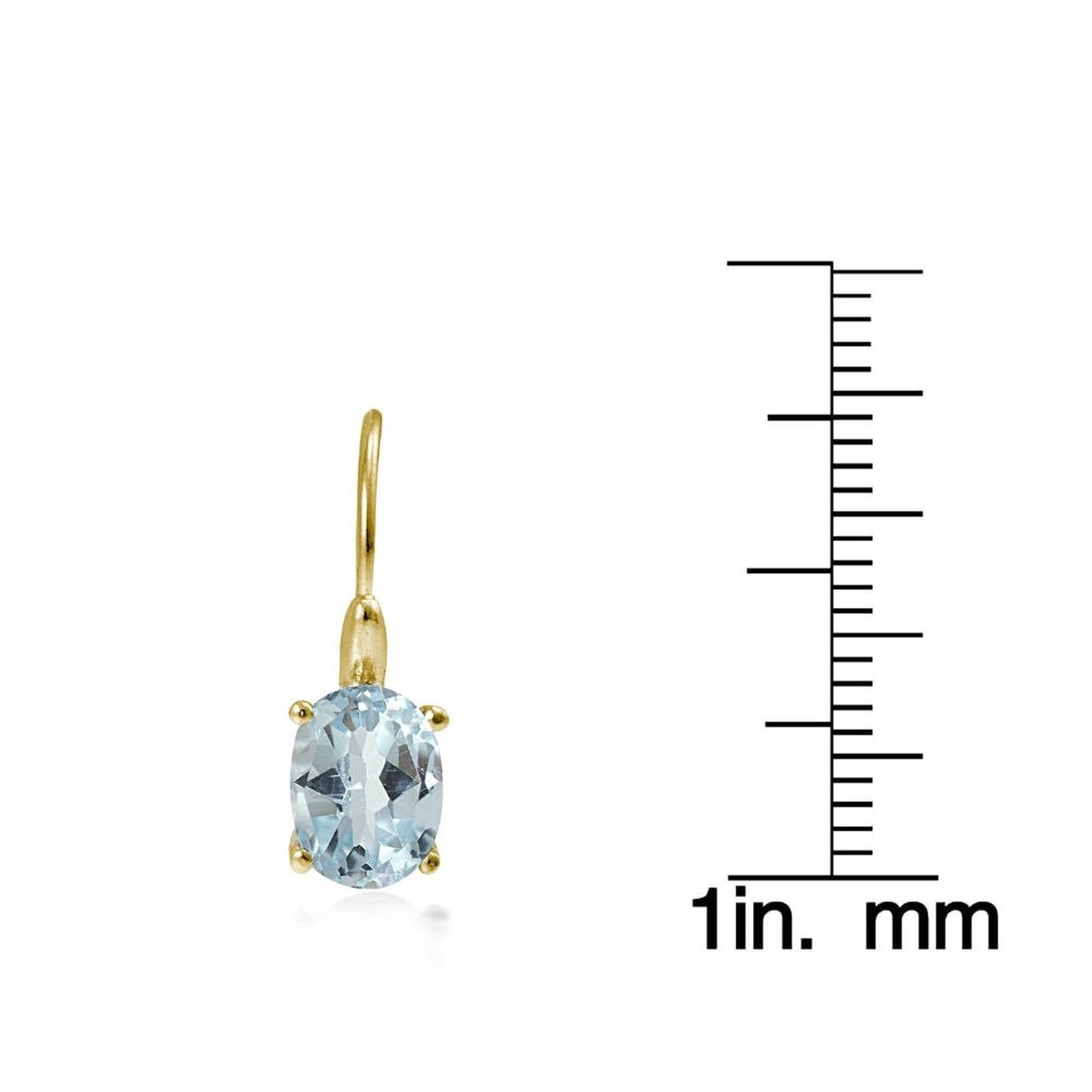 Yellow Gold Flashed Sterling Silver Genuine, Created and Simulated 8x6mm Oval…