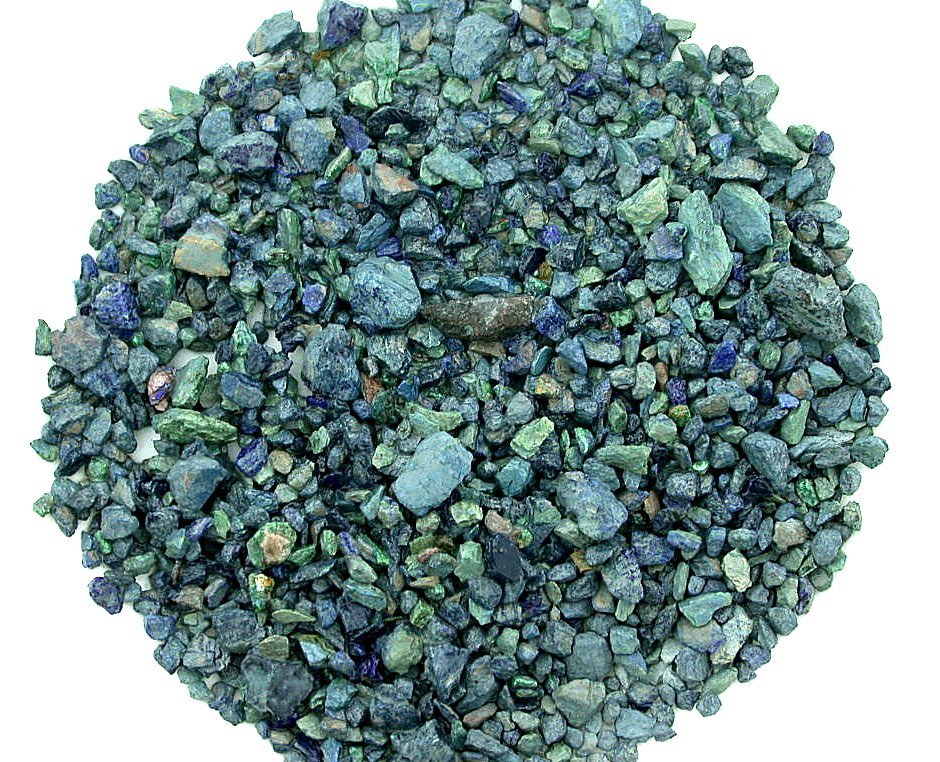 1/2 Ounce African Malachite Azurite Nugget Craft Small 1/4 Inch And Less Pieces