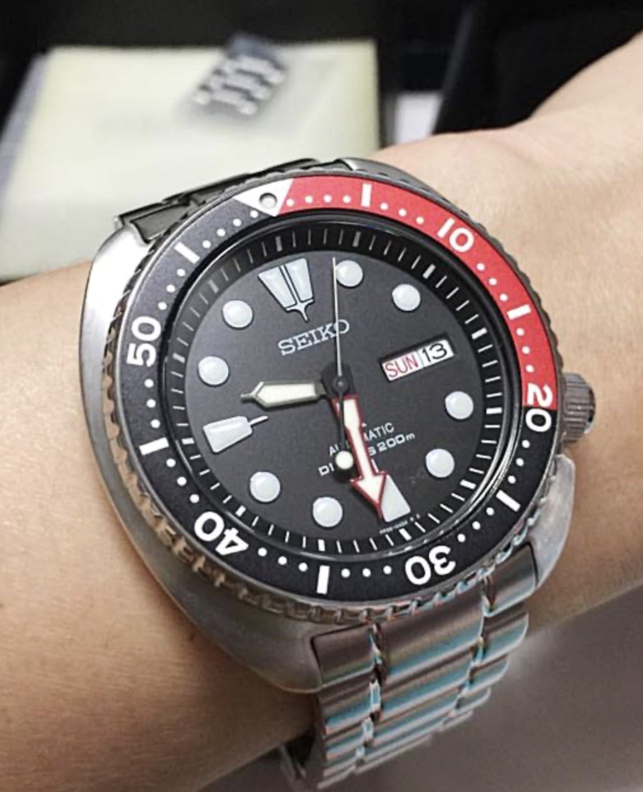 Seiko Prospex Turtle SRP789J1 “Coke” Black Automatic Diver 200m 4R36 Box Papers