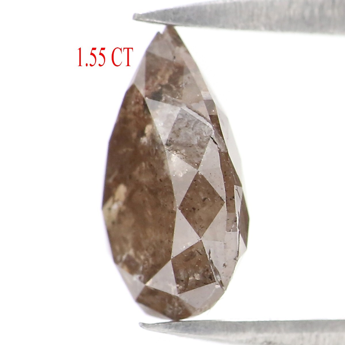 1.55 Ct Natural Loose Pear Shape Diamond 9.05 MM Brown Color Pear Diamond NQ801