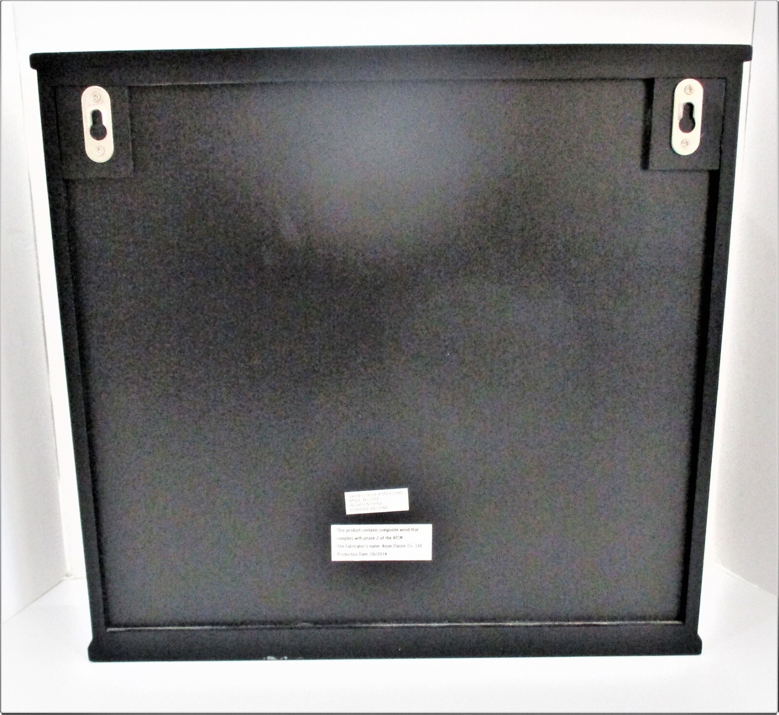 Wonderful Black Wood & Mirror Asian Design Jewelry Case Wall Mount or Table Top