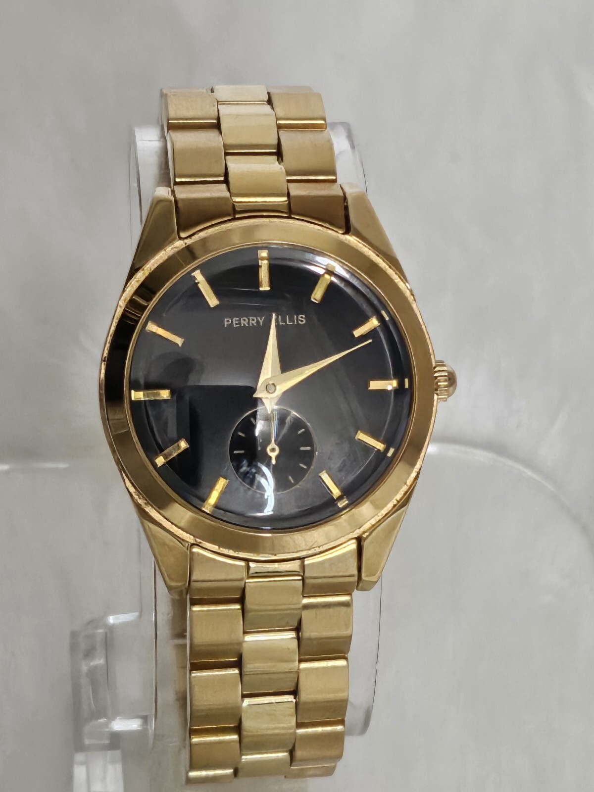 Rare Stunning New Perry Ellis PECL5037 Watch Small Second New Battery