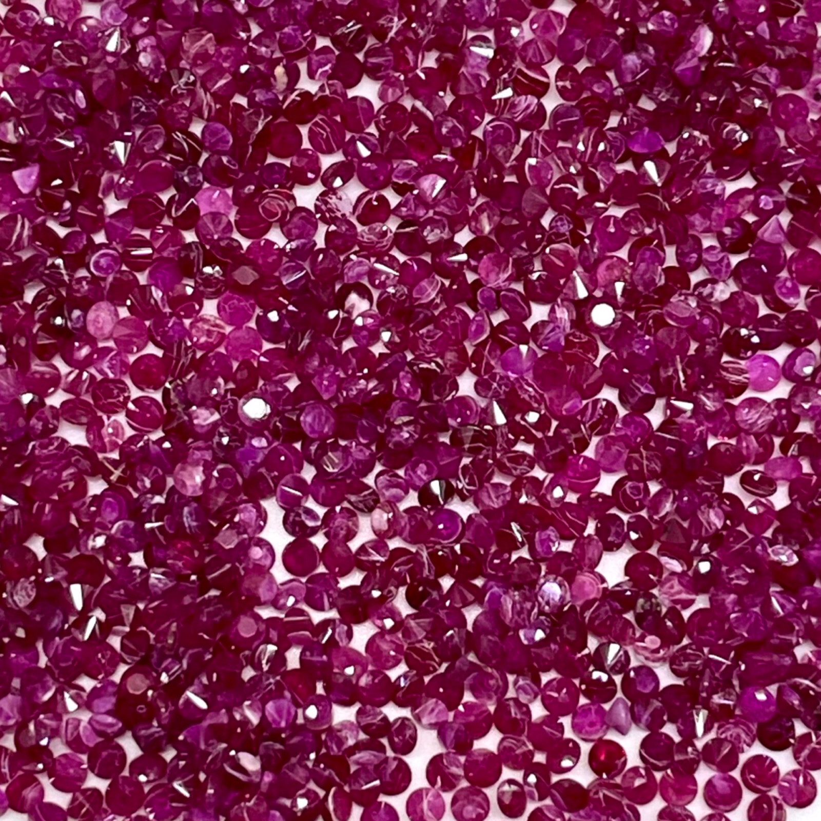 100 Pcs Natural Ruby 1.4mm Round Cut Rich Red Loose Gemstones Wholesale Lot