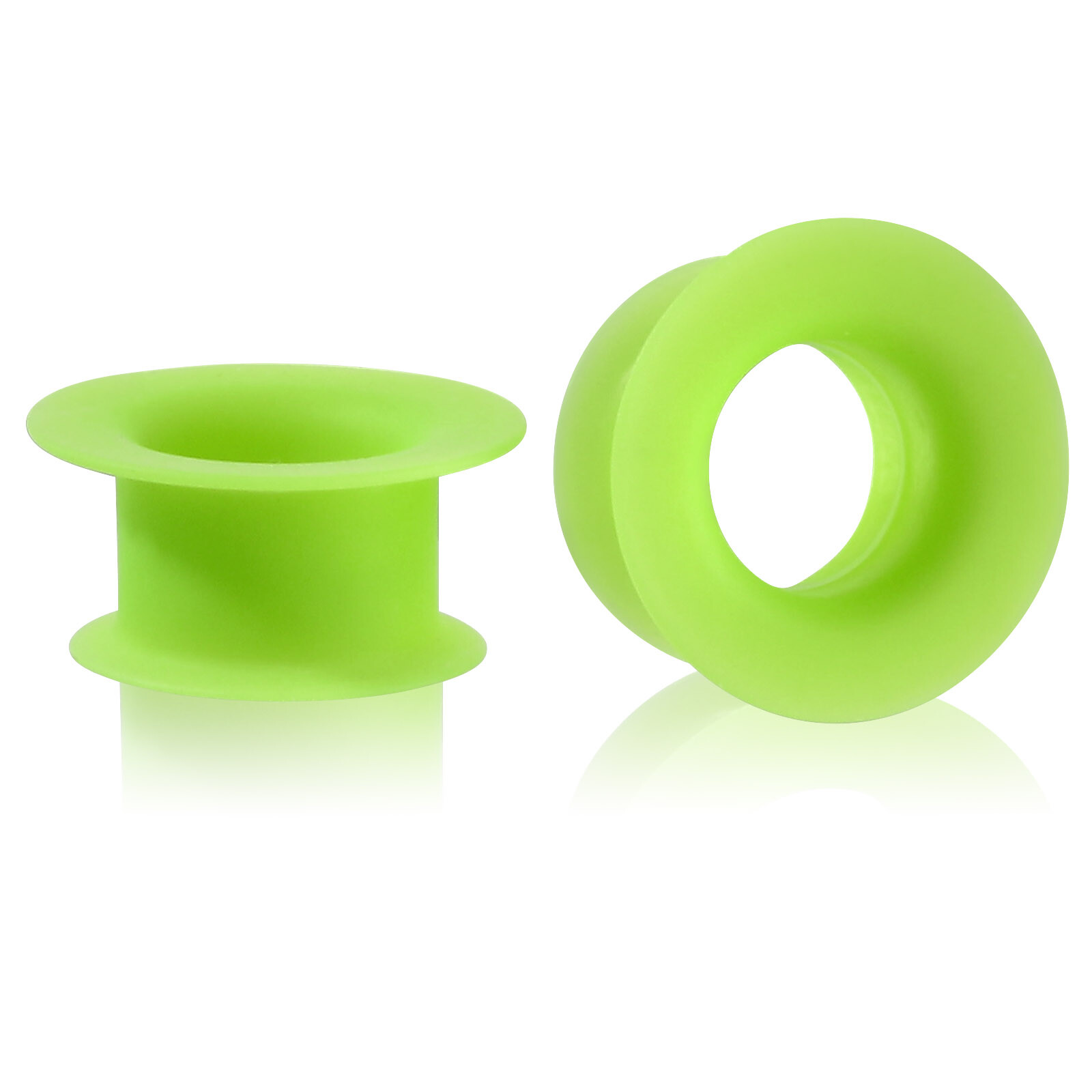 2pcs Hard Silicone Flesh Tunnels Ear Gauges Plugs Ear Skin Stretching Piercing