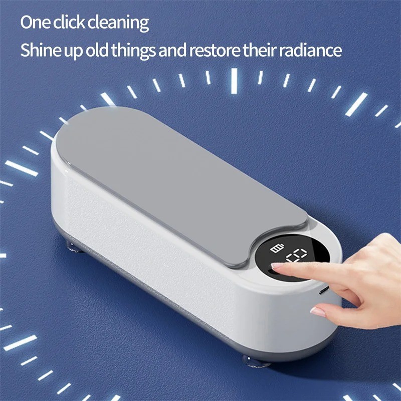 Portable 450ml Ultrasonic Cleaner Machine Jewelry Ring Glasses Brush