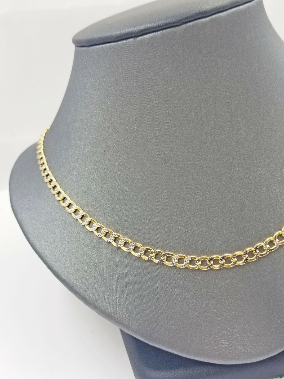 10K Yellow Gold 5mm Cuban Curb Link chain Necklace 18-26 Inch Diamond Cut Real