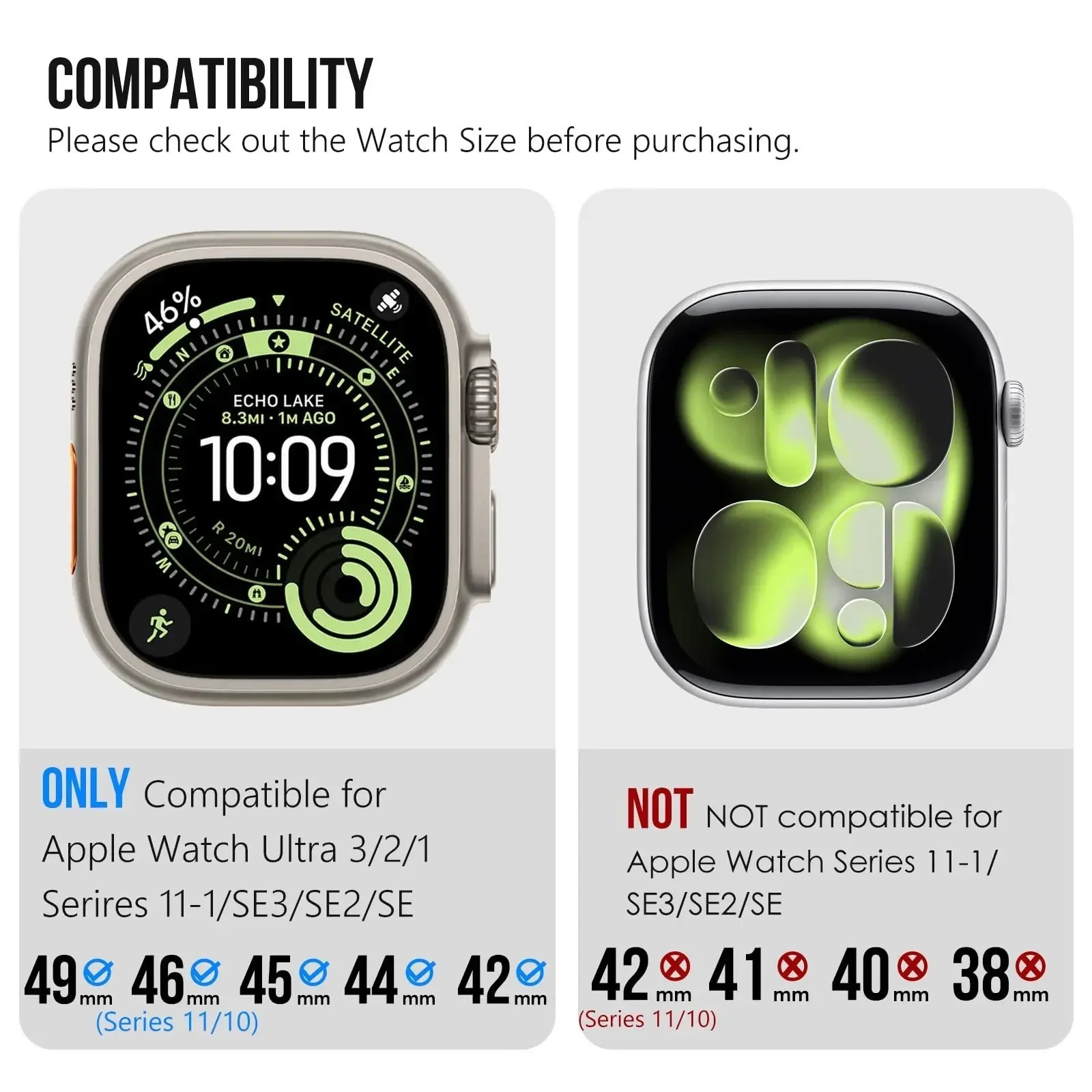Soft Silicone Sport Band Apple Watch 10 11 Ultra 1 2 3 49mm 46mm 45mm 44mm Strap