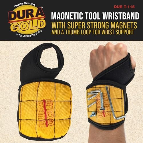 Dura-Gold Magnetic Wristband Tool Holder Fasteners Nails