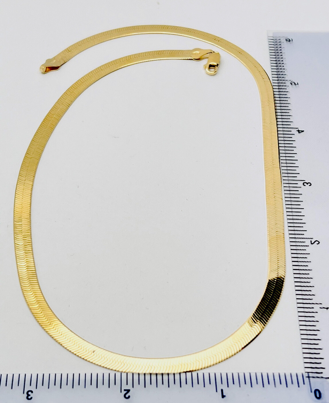 DaneCraft Italian 24KT Gold/925 Sterling 11.9 Gram Herringbone Necklace 18”