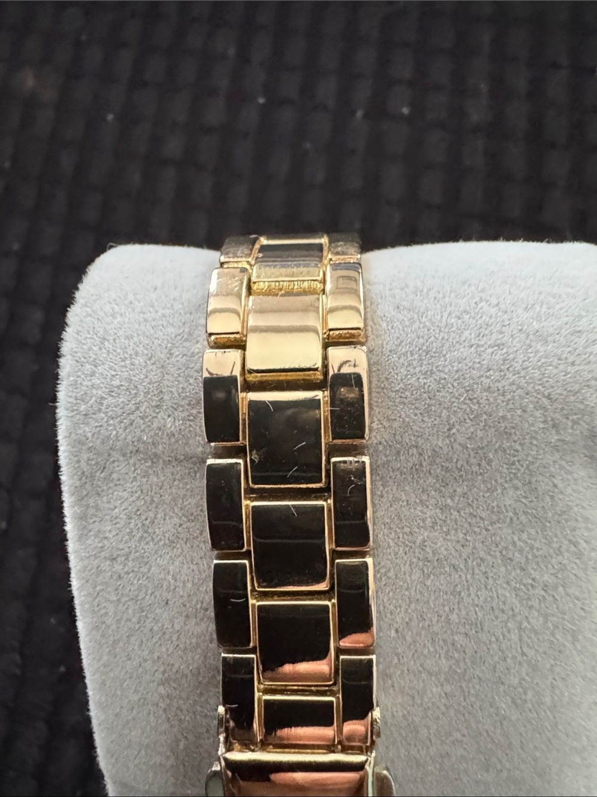 Gold Bracelet Watch with Green Dial