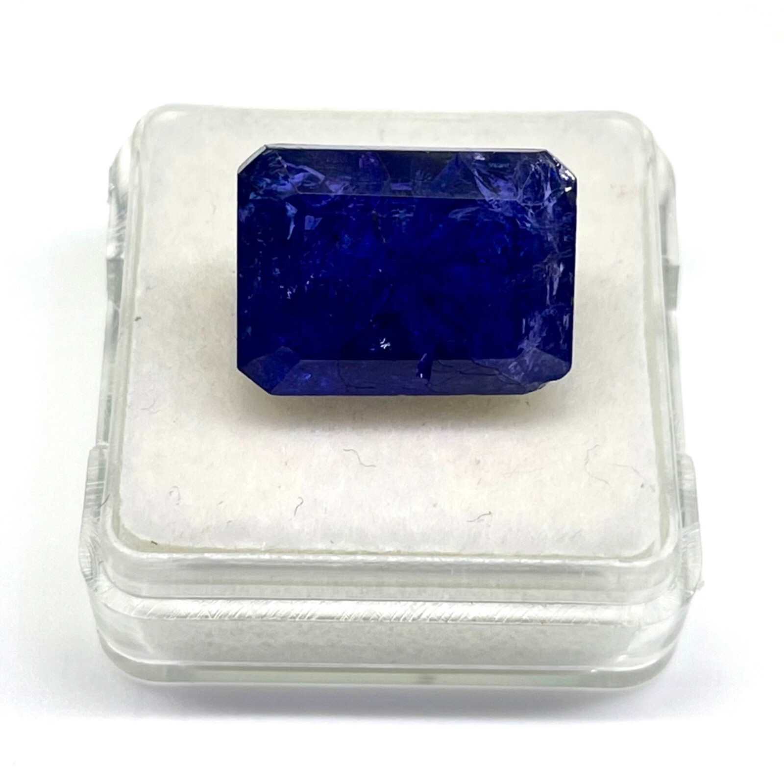 Certified 13.90 Cts Natural Tanzanite Emerald Cut Vibrant Blue A+ Loose Gemstone
