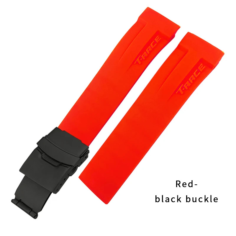17 21mm Rubber Watchband Strap for Tissot T-RACE T048-417A Bracelet