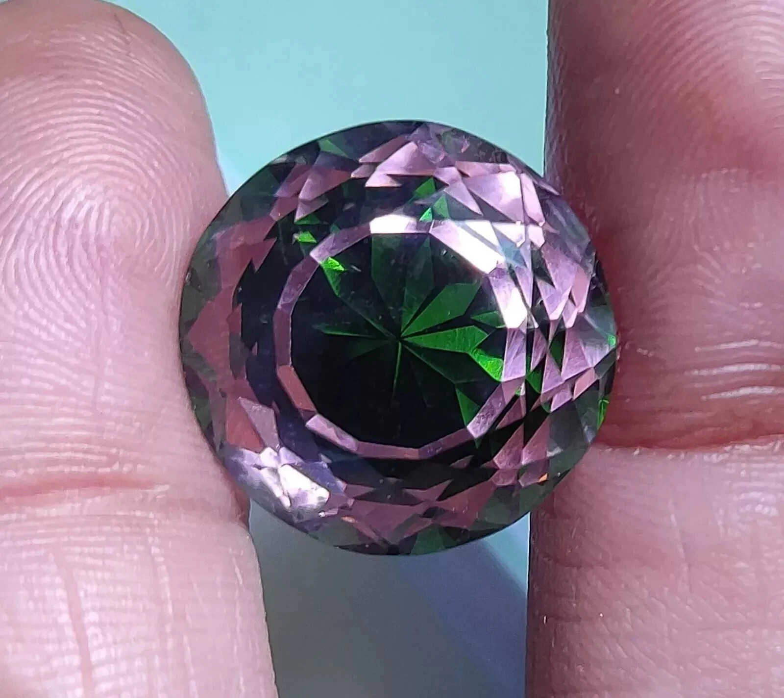 10.50 Ct+ Ceylon PITAMBARI Sapphire Bi-Color Certified Round Cut Loose Gemstone