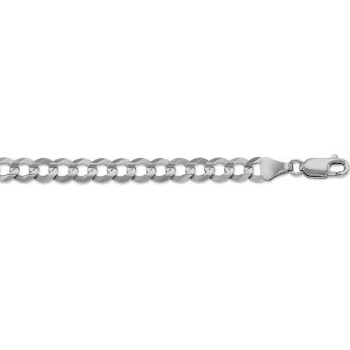 4.7mm Solid Curb Extender for Chain Necklace Pendant REAL 14K White Gold