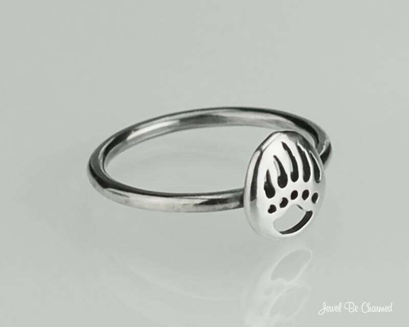 Sterling Silver Bear Paw Ring Handmade Custom Sizes Available Solid .925