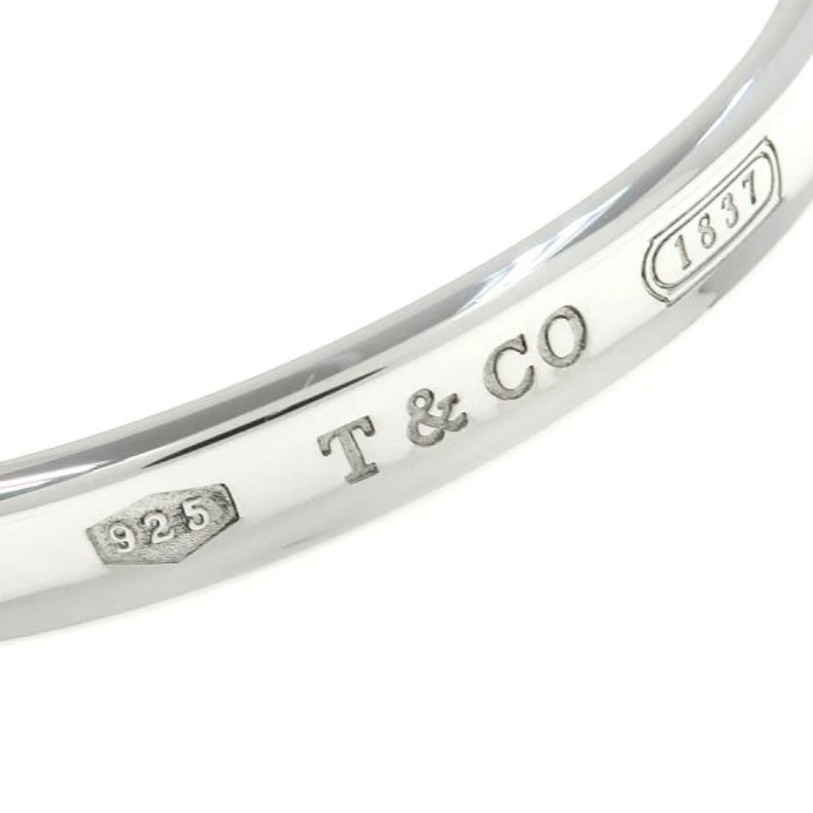 Tiffany & Co. 1837 Bangle Bracelet 7.3″ Silver 925 Auth #3372