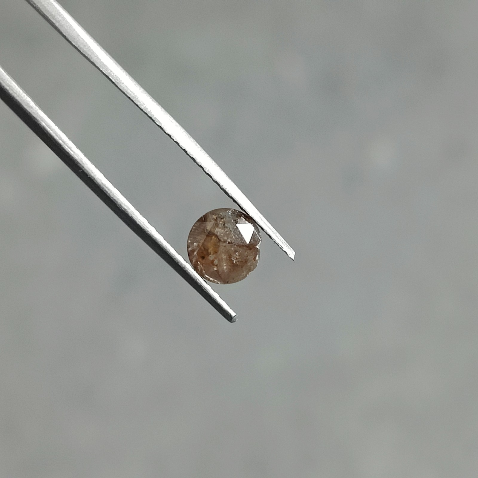 0.76ct Rare Natural Light Brown Rose Cut Diamond 5.37mm Earth Mined Loose