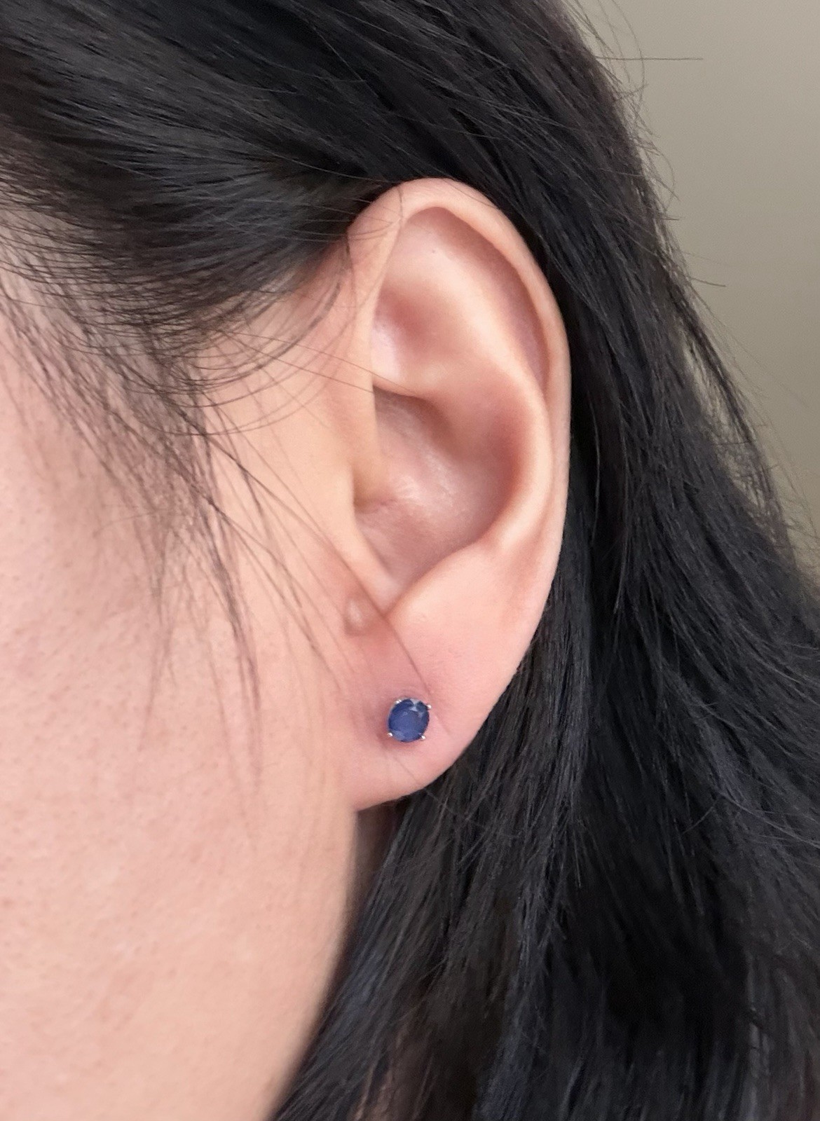 Natural Burma (Mogok) Unheated Sapphire 925 Silver Earrings