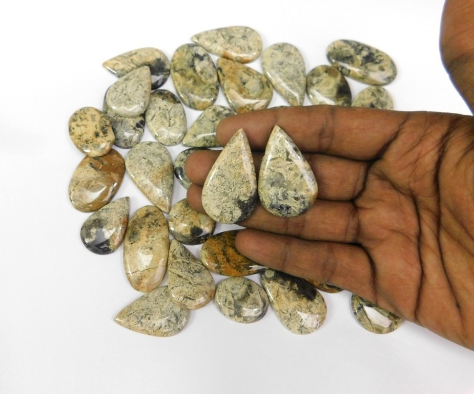 AAA+ Quality Jasper Chabochon Gemstone For Jewelry Making Wholesale Lot 71365
