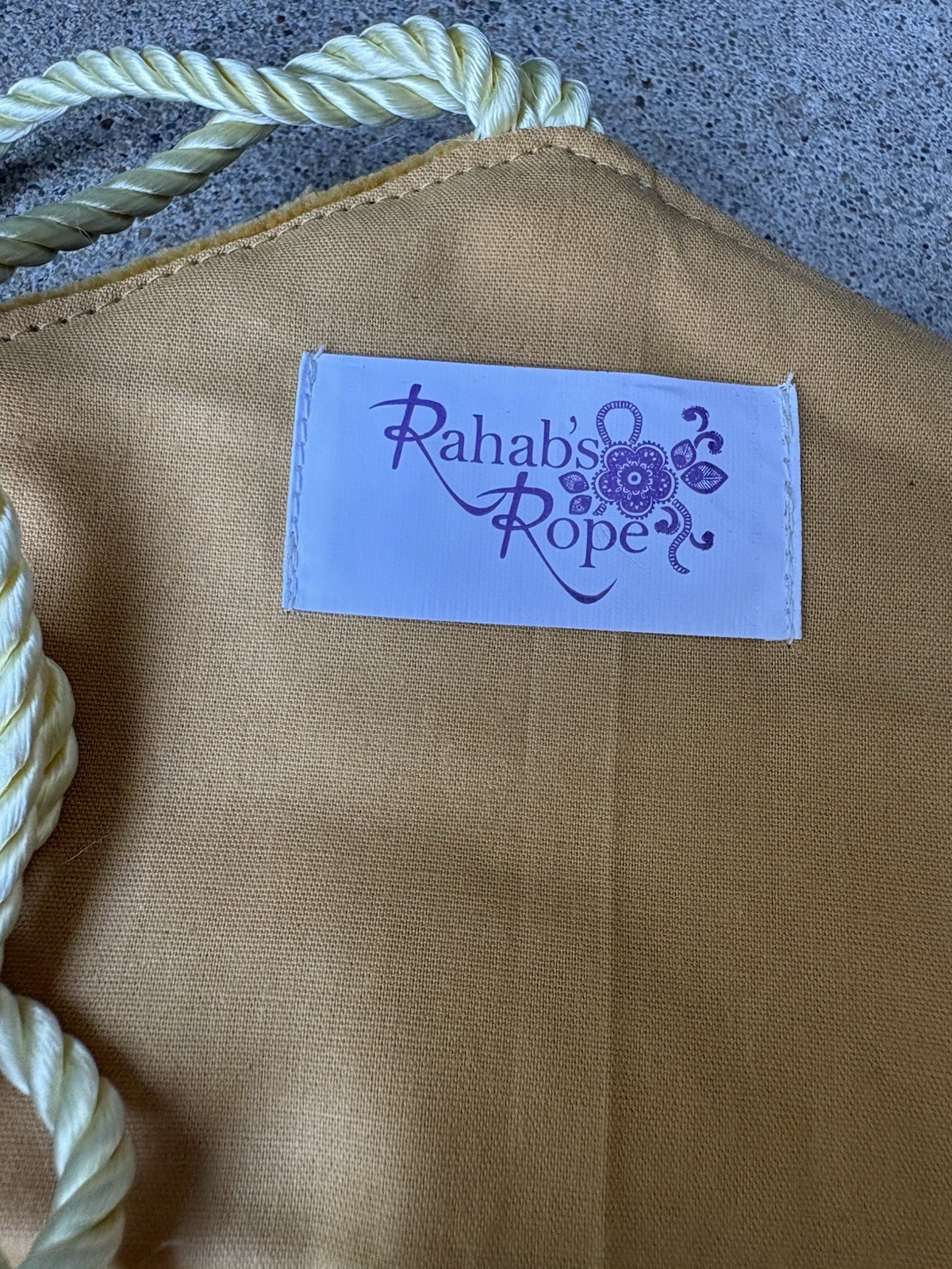 Rahab’s Rope Gold w/ Flowers Velvet Tassel Roll Up Travel Jewelry Bag