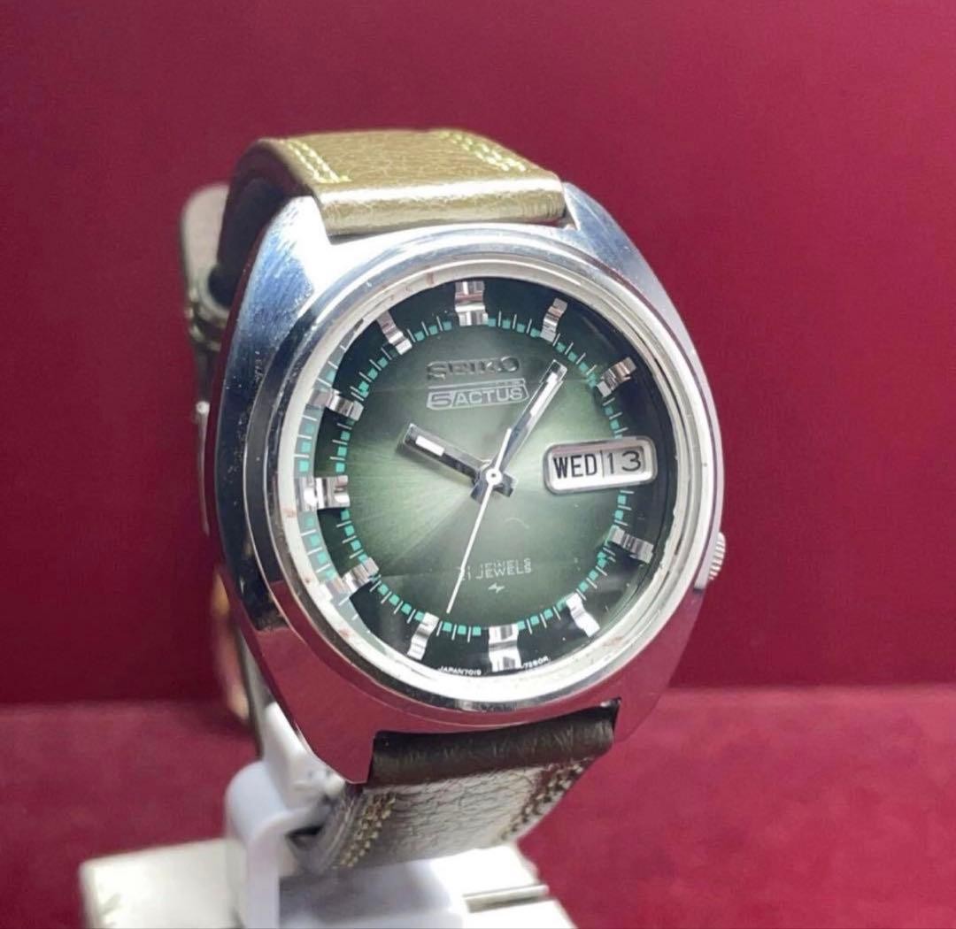 1975 Windshield Replacement Green SEIKO 5 Actus Safe packing!